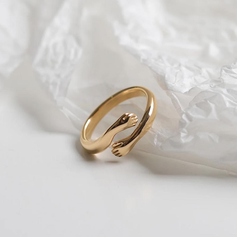 Anel Abraço Banhado em Ouro 18k VZ204