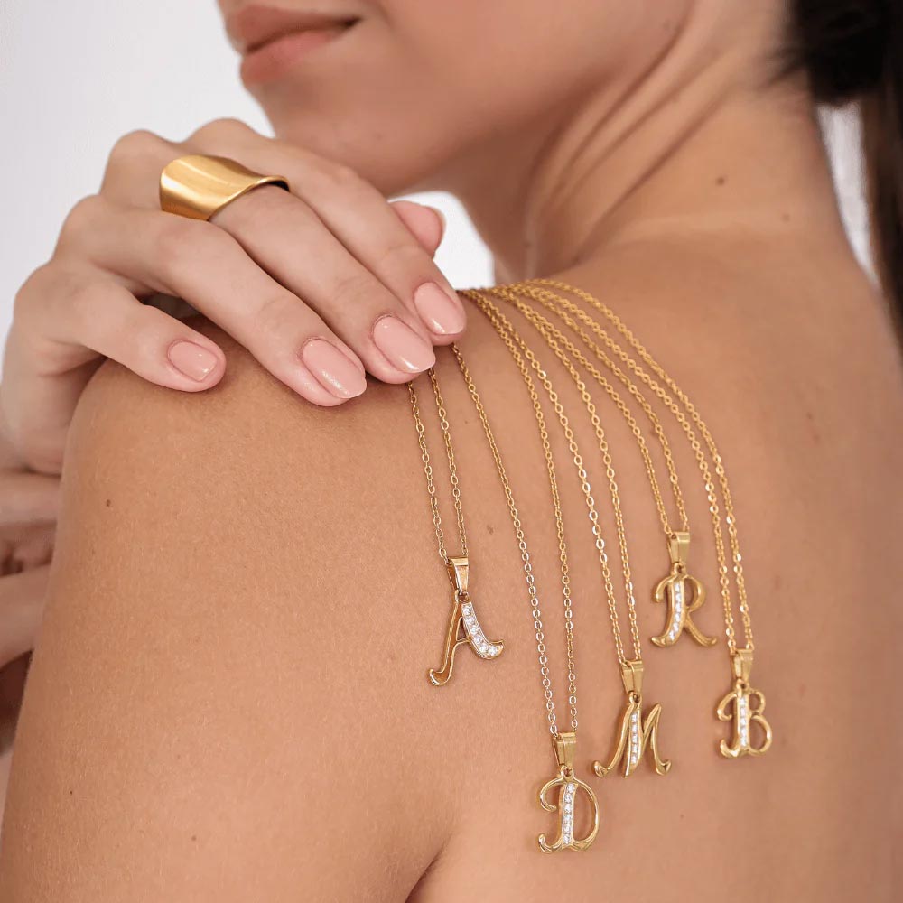 Colar com Inicial Personalizada Banhado em Ouro 18k VZ236