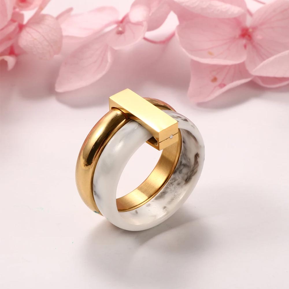 Anel Luxe Camadas Banhado em Ouro 18k VZ169