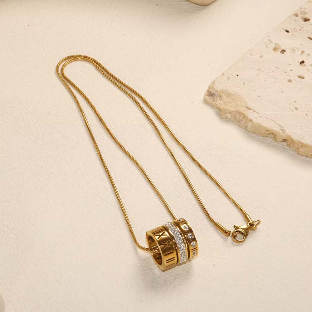 Colar Tri-Romano Banhado em Ouro 18k VZ225