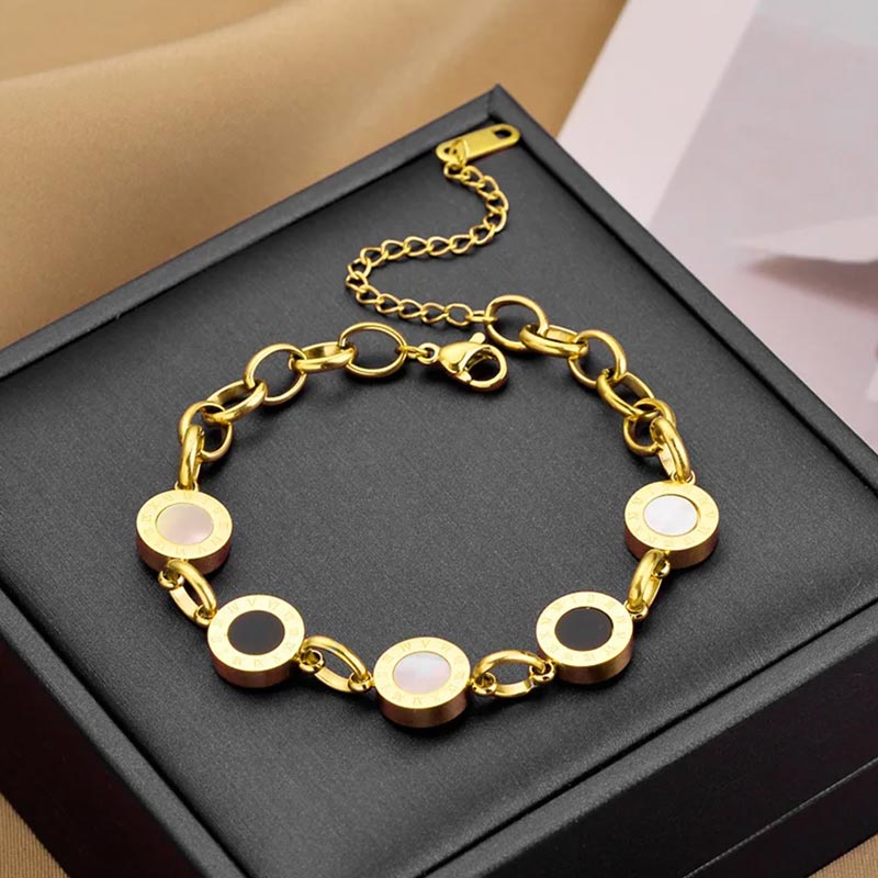 Pulseira Corrente Romano Banhado em Ouro 18k VZ202