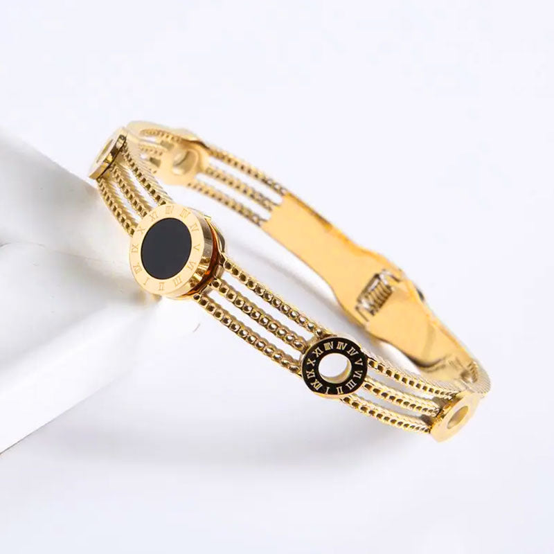 Bracelete Imperial Ônix em Ouro 18k VZ152