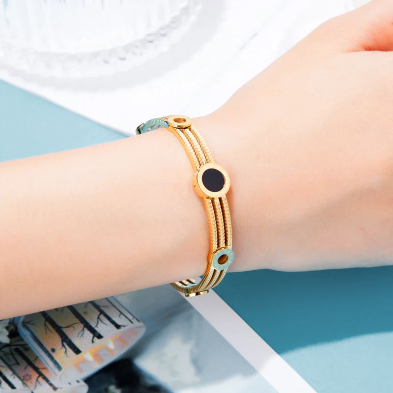 Bracelete Imperial Ônix em Ouro 18k VZ152