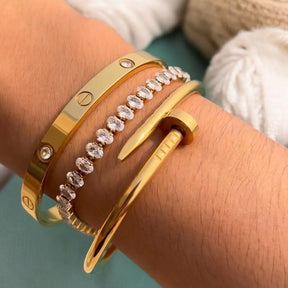 Pulseira Riviera Banhado em Ouro 18k VZ153