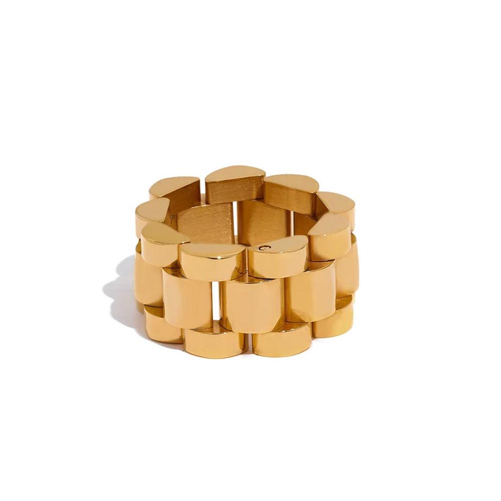 Anel Elos Minimalista Banhado em Ouro 18k VZ163