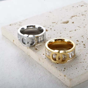 Anel Imperial Zircônia Banhado em Ouro 18k VZ232