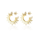 Brinco Golden Sun Banhando em Ouro 18k VZ234