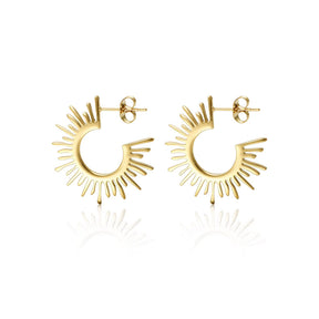Brinco Golden Sun Banhando em Ouro 18k VZ234