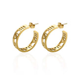 Brinco Argola Numeral Roman Banhado em Ouro 18k VZ245