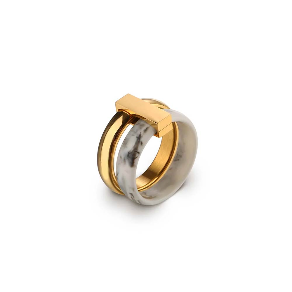 Anel Luxe Camadas Banhado em Ouro 18k VZ169