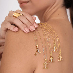 Colar com Inicial Personalizada Banhado em Ouro 18k VZ236