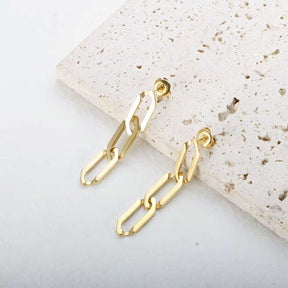 Brinco Elo Minimalista Banhado em Ouro 18k VZ238