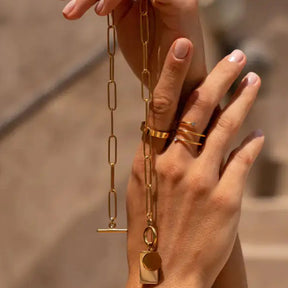 Colar GeoLuxe Banhado em Ouro 18k VZ229