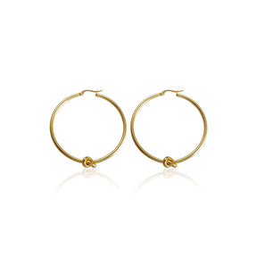 Brinco Argola Nó Banhado em Ouro 18k VZ241