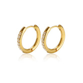 Brinco Argola Ponto de Luz Banhado em Ouro 18k VZ246