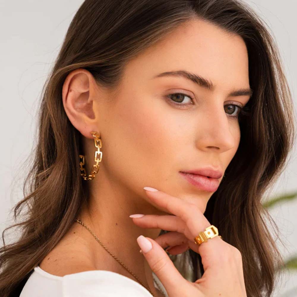 Brinco Argola Carmem Banhado em Ouro 18k VZ248