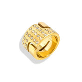 Anel Elegance Zircônia Banhado em Ouro 18k VZ209