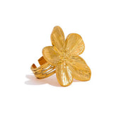 Anel Flor-de-Lis Banhado em Ouro 18k VZ192