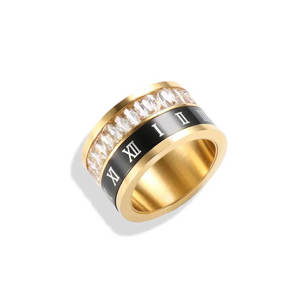 Anel Elegância Imperial Banhado em Ouro 18k VZ208