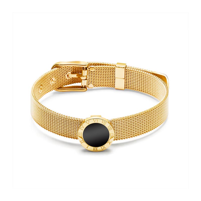 Bracelete Romano Clássico em Ouro 18k VZ222