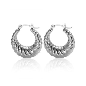 Brinco Argola Croissant Banhado em Ouro 18k VZ240
