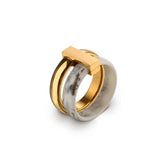 Anel Luxe Camadas Banhado em Ouro 18k VZ169