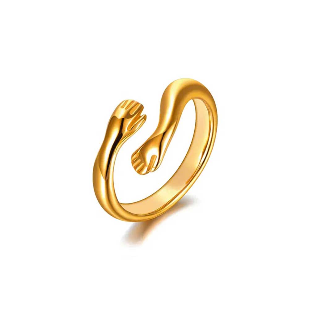 Anel Abraço Banhado em Ouro 18k VZ204