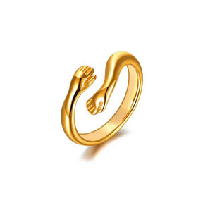 Anel Abraço Banhado em Ouro 18k VZ204